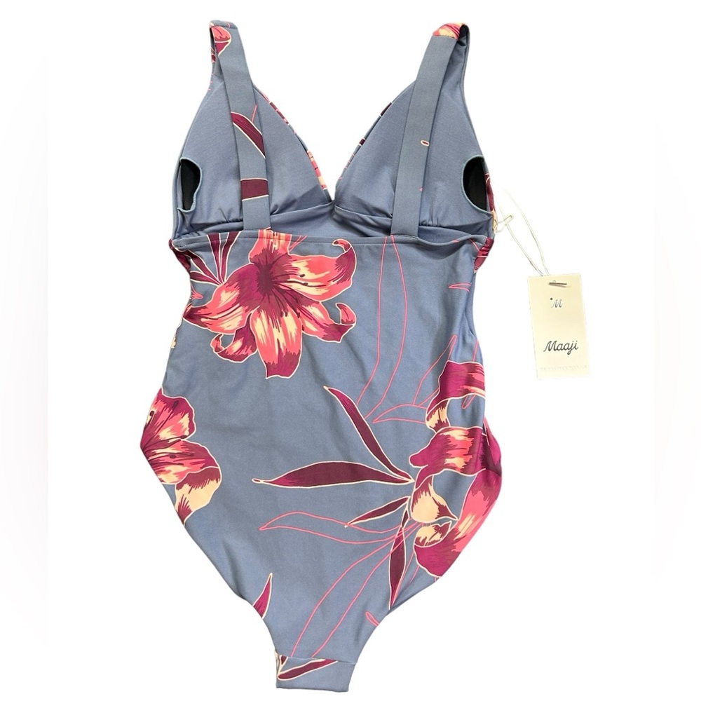 MAAJI women’s one piece lavender tropical floral swimsuit swimwear NWT - Picture 3 of 4